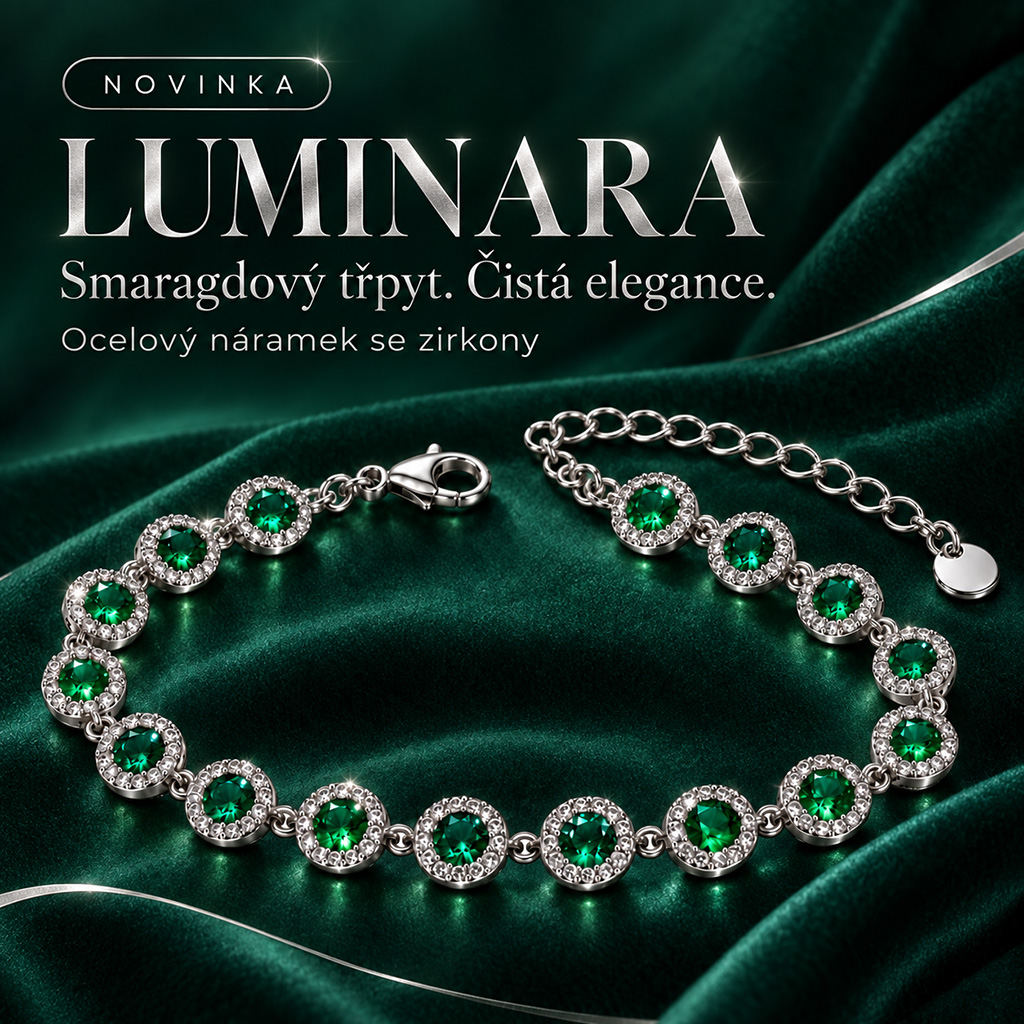 Dámský náramek Luminara Silver Verde s názvem